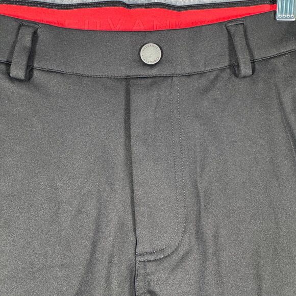 Redvanly Shorts Mens Size Small Black Chino 9" Inseam Golf Performance Pull On - Picture 2 of 8